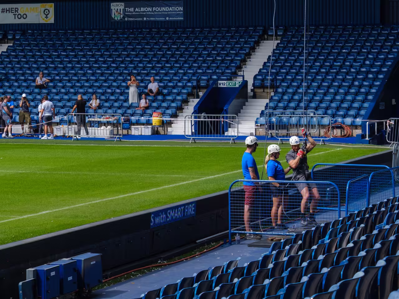 Charity abseil at The Hawthorns Stadium 