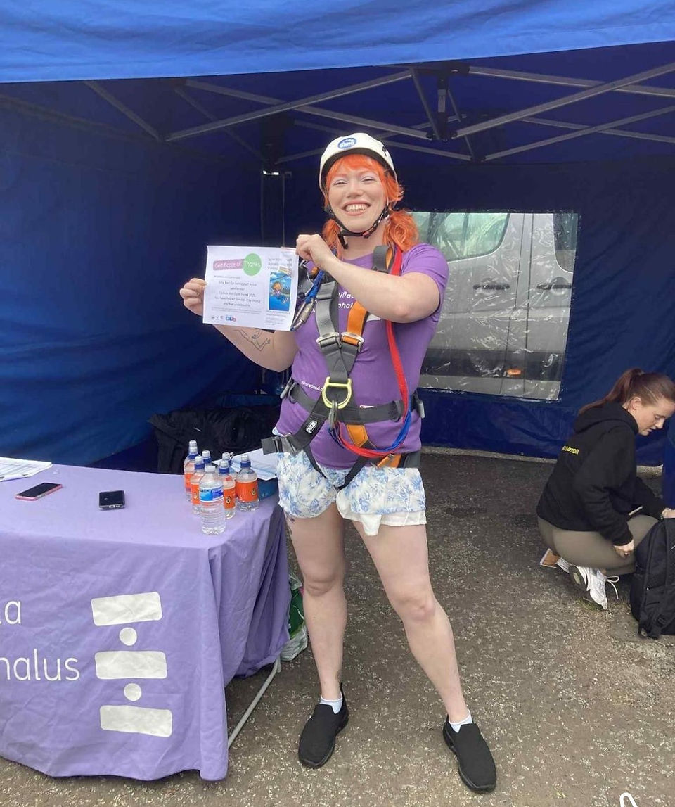 Charity zip wire with SBH Scotland