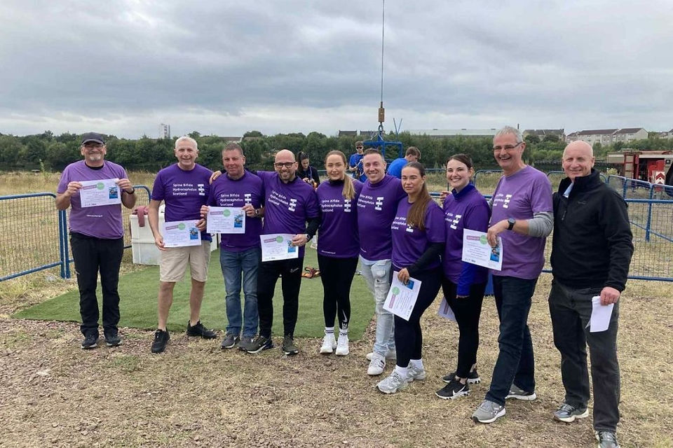 Group of SBH Scotland fundraisers with certificates