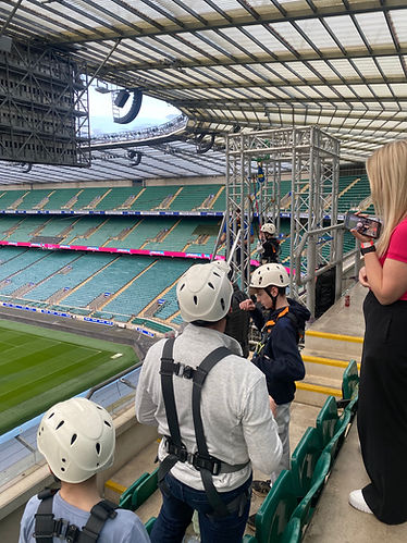Group of participants at the Twickenham Zip Wire