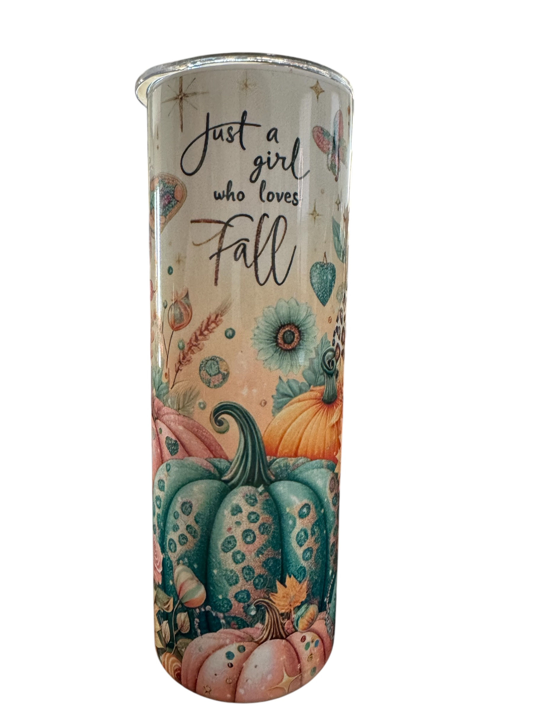 Just a girl who loves fall 20 ounce Just a girl who loves fall 20 ounce tumbler 
