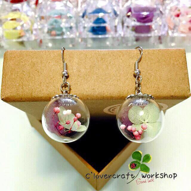 縮圖：Preserved Flower 保鮮花系列～B-波波耳環班