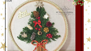 Christmas Workshop (F) - 日本保鮮花Preserved flower 聖誕樹掛畫班