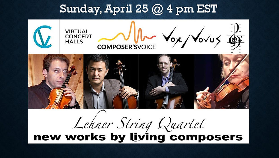 Lehner Quartet presents newly written works by living composers