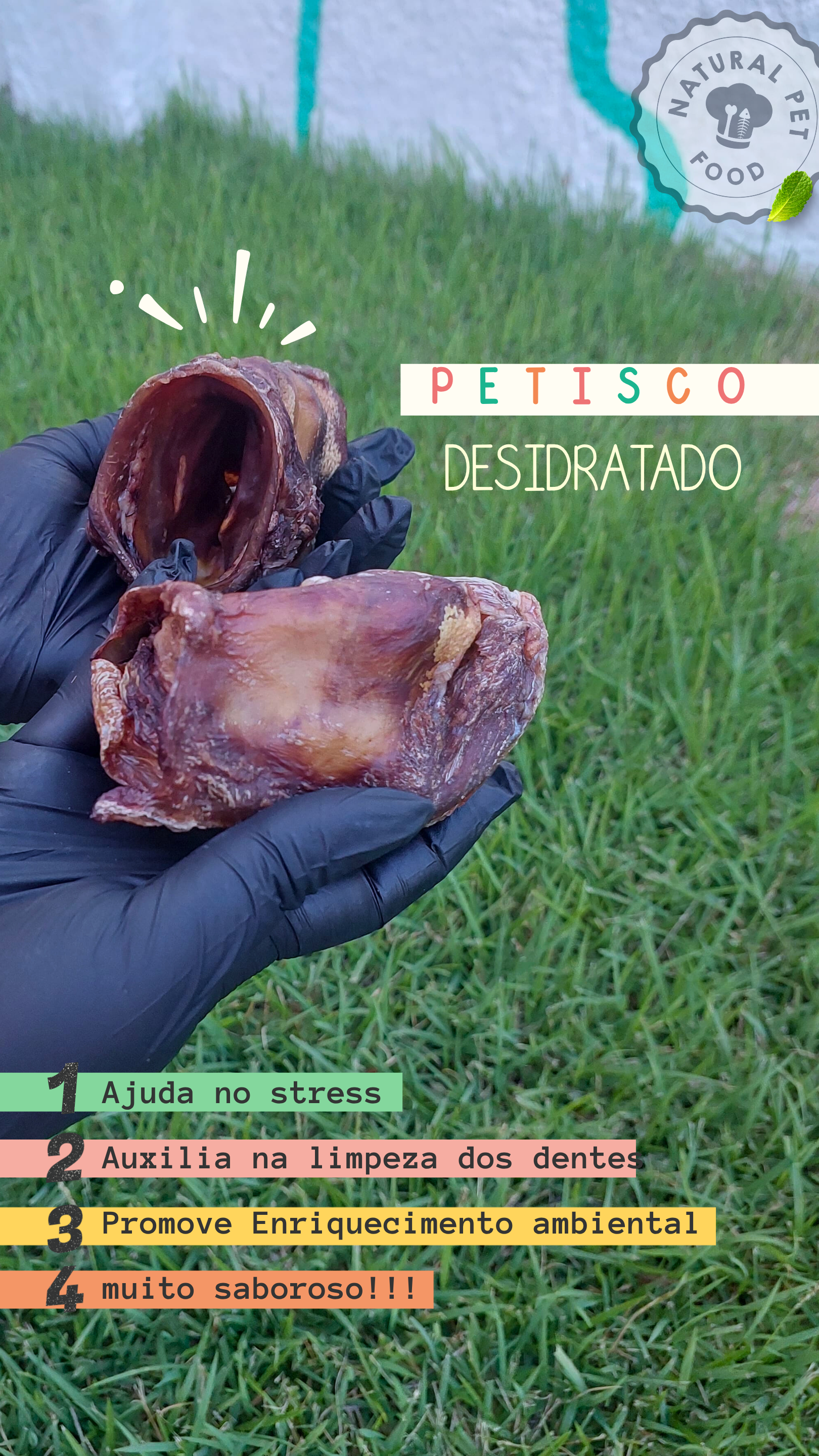 Garganta bovina desidratada
