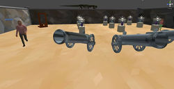 (Museum Interior) OId War Exhibit
