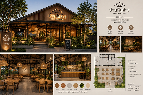 รับออกแบบร้านอาหาร