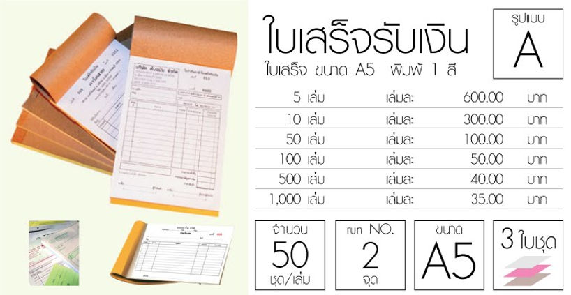 พิมพ์บิล ใบเสร็จ คูปอง