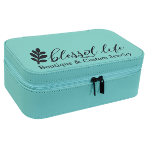 Miniatura: Personalized Leatherette Travel Jewelry Box  (7 1/2" X 4 1/2")