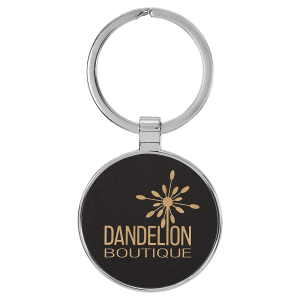 Miniatura: KEY CHAIN ROUND LEATHER/METAL