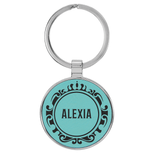 Miniatura: KEY CHAIN ROUND LEATHER/METAL