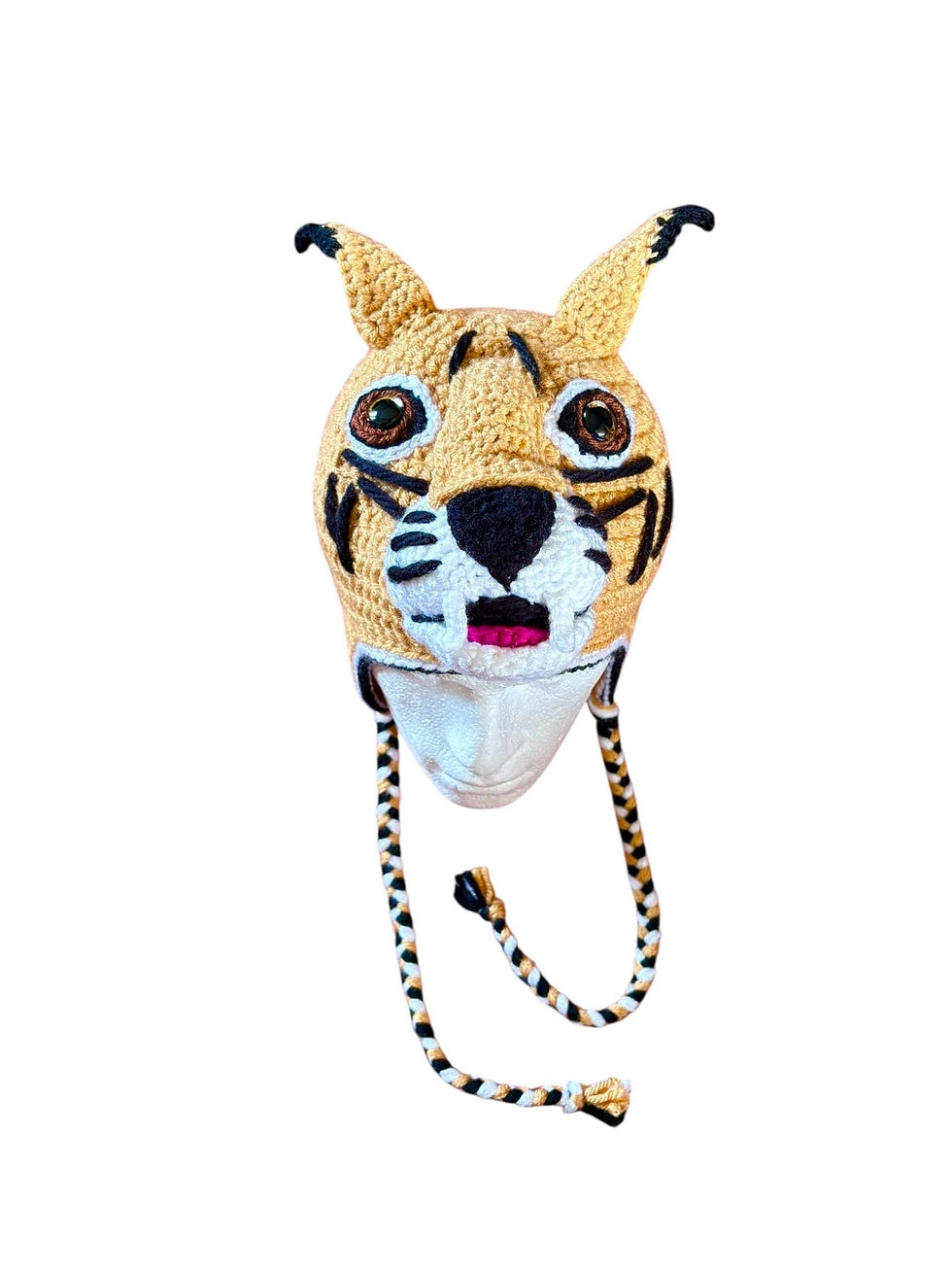 Thumbnail: Bobcats Hats: Crochet Wildcats Beanies with Earflaps and Braids