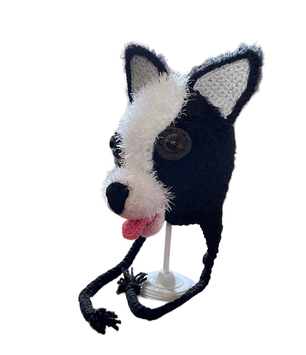 Thumbnail: Border Collie Dog crochet Hat perfect gift for all Collie dog lovers
