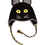 Thumbnail: Purrfectly Spooky: Black Cat Hat with Yellow Eyes and a Soft Chenille Nose 