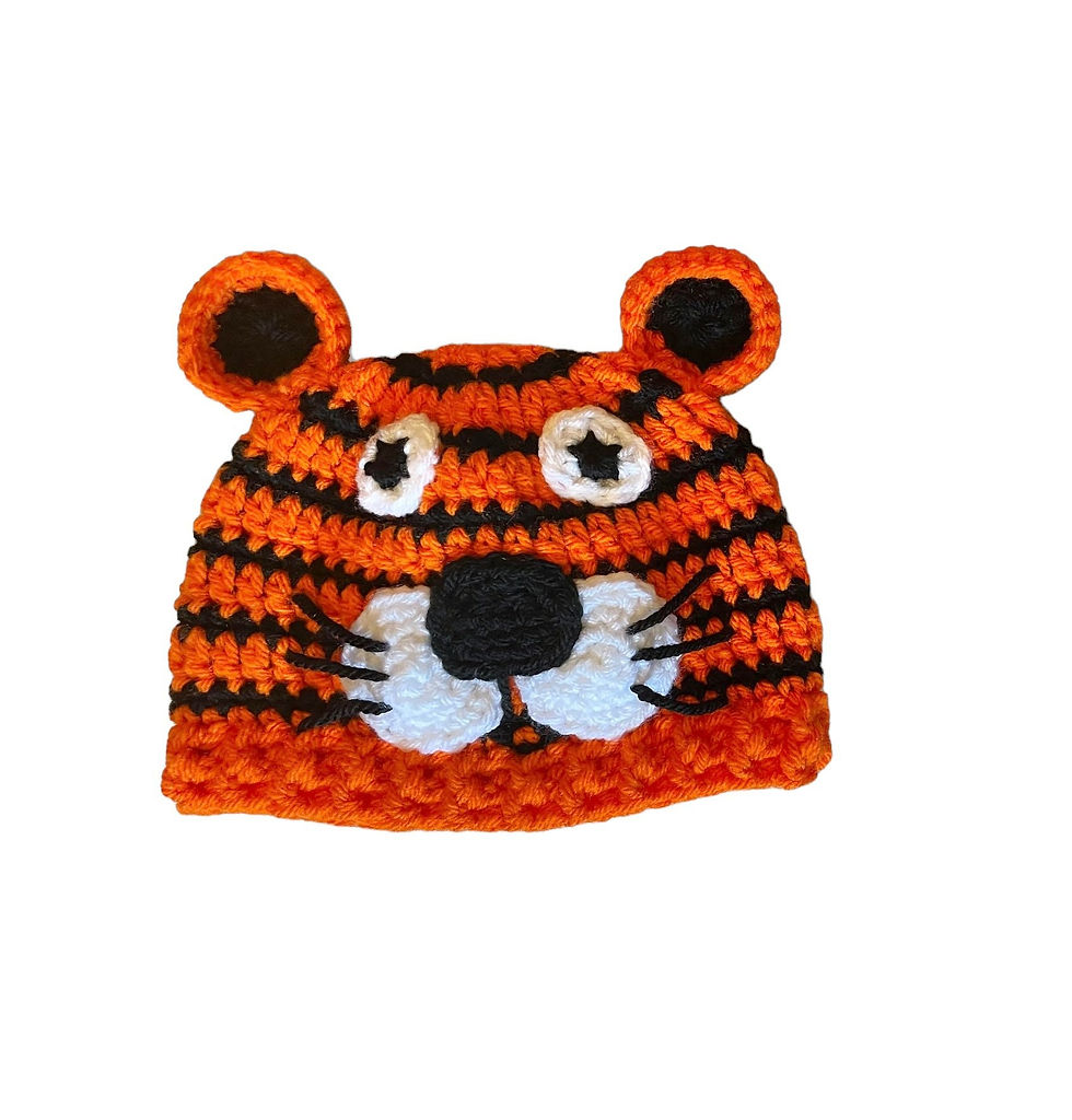 Thumbnail: Tiger Baby Beanie Hat and Booties Set, lovely gift for baby shower or newborn ba