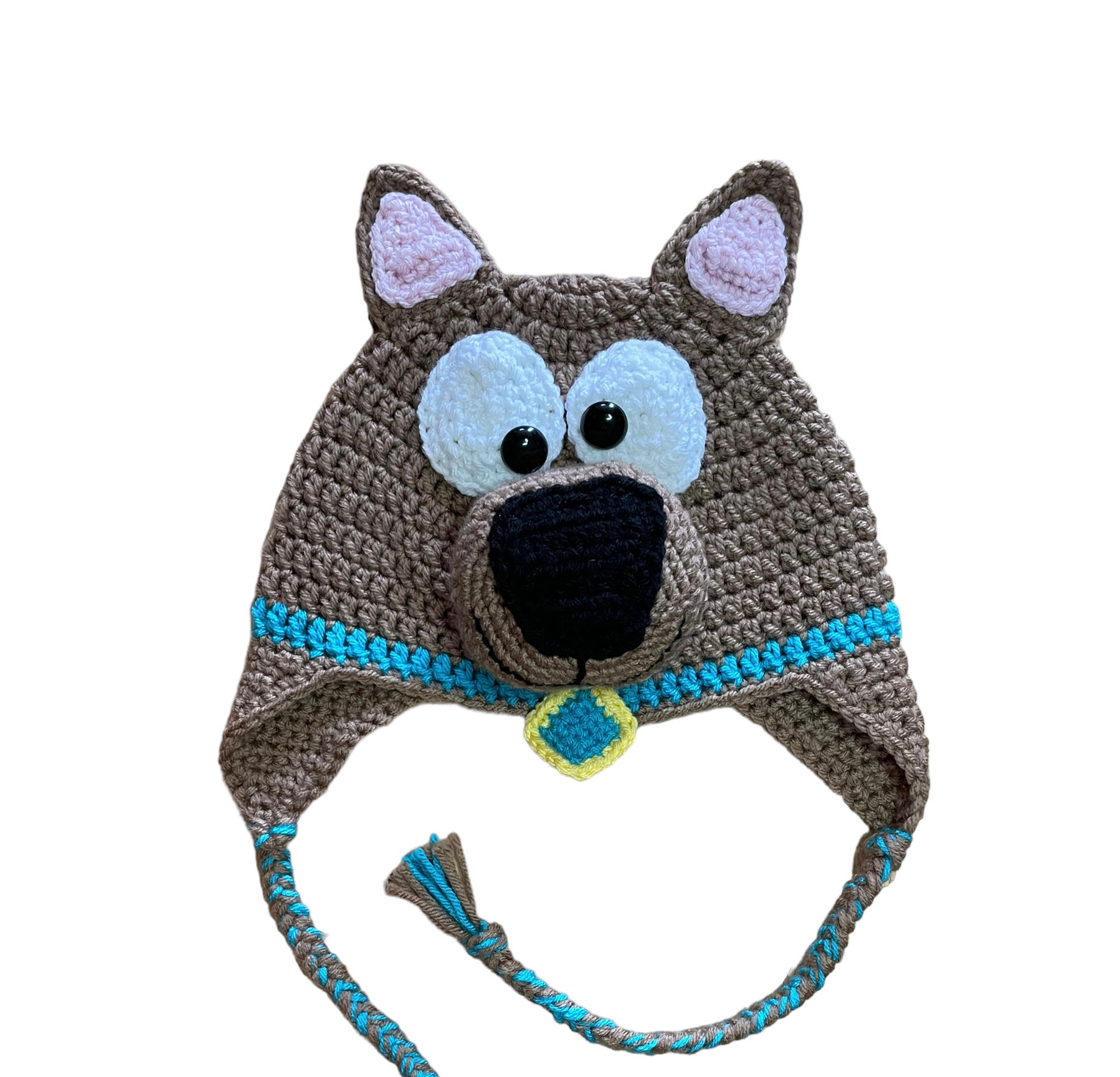 Scooby Doo Hat with Earflaps and Braids
