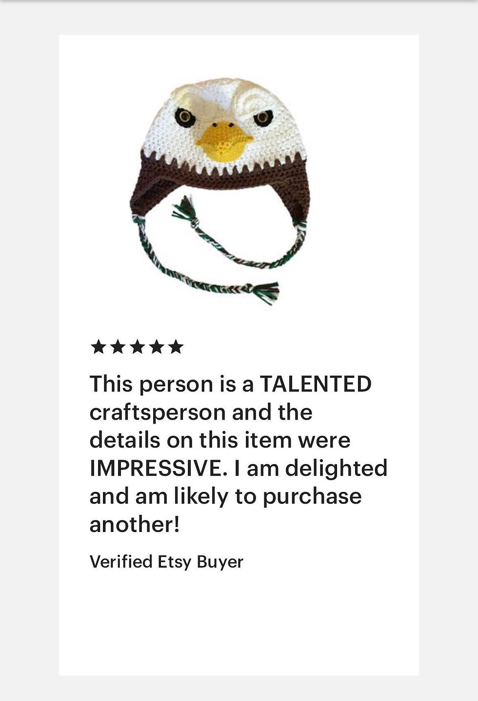 Thumbnail: Eagles Crochet Hat with Braids: Eagles Fan Gift