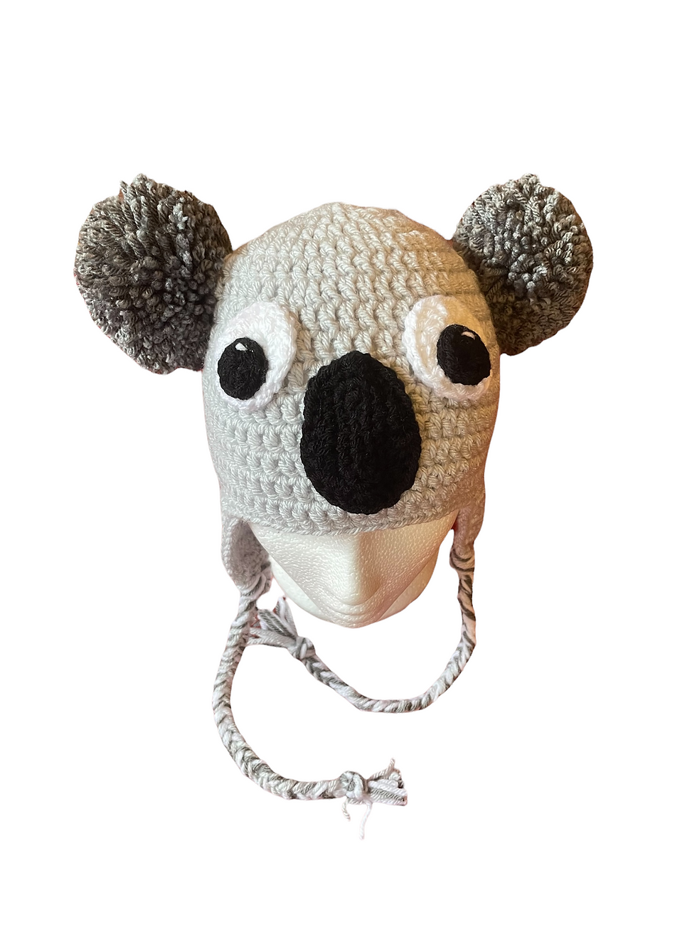 Thumbnail: Koala hat with Earflaps and Braids - perfect gift for all koala lovers! 