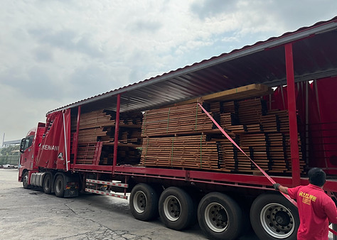 Export-ready Malaysian timber prepared for international buyers