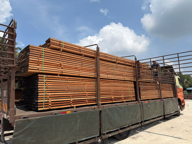 Rough sawn Malaysian hardwood in custom dimensions