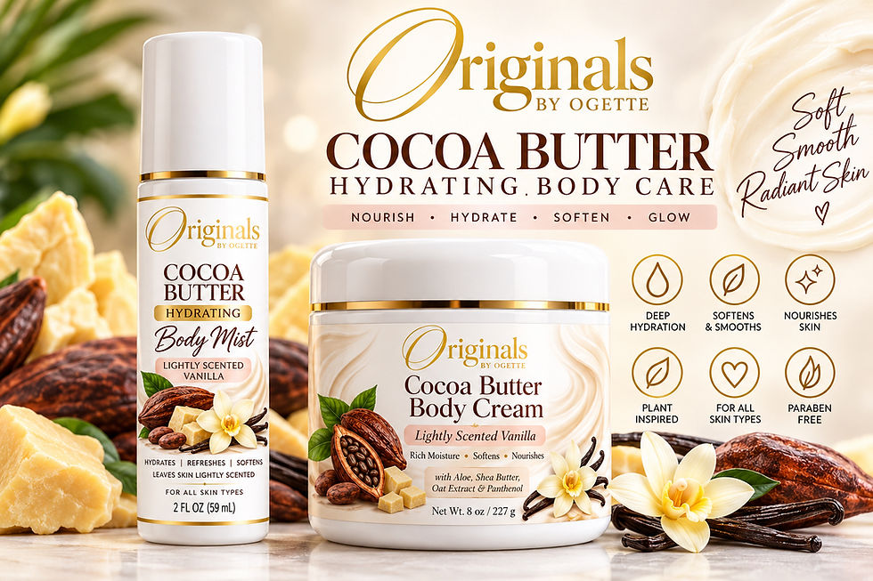 Originals by Ogette Cocoa Butter Body Cream and Hydrating Body Mist set