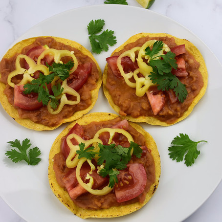 "Refried" Bean Tostadas
