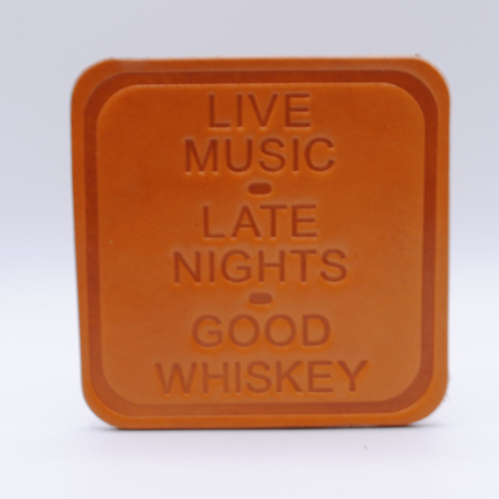 Thumbnail: Made for the music lover. Leather Coaster - Made in Austin,TX