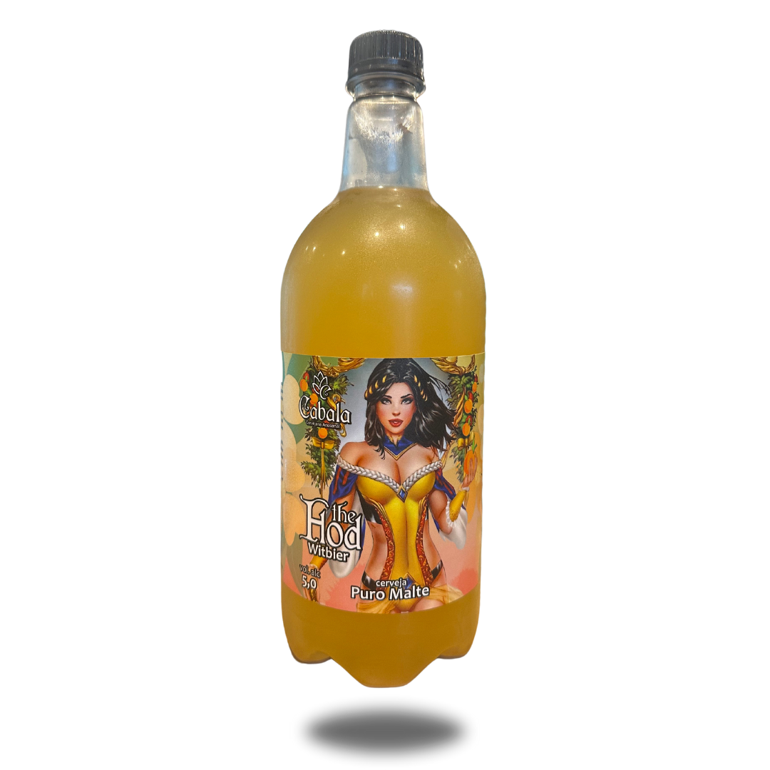 Foto frontal do produto Chope The Hod Witbier Growler Cabala 1 Litro