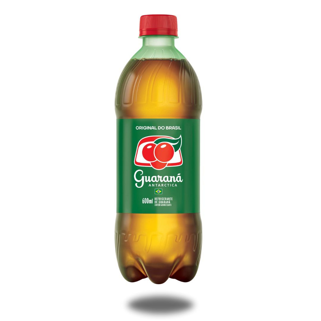 Frente da garrafa pet de plástico do Guarana 600ml