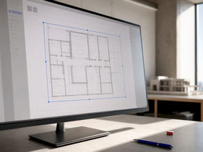 Revit plan view with scope box boundary