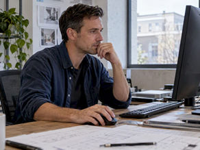 Drafter running an AutoCAD cleanup workflow