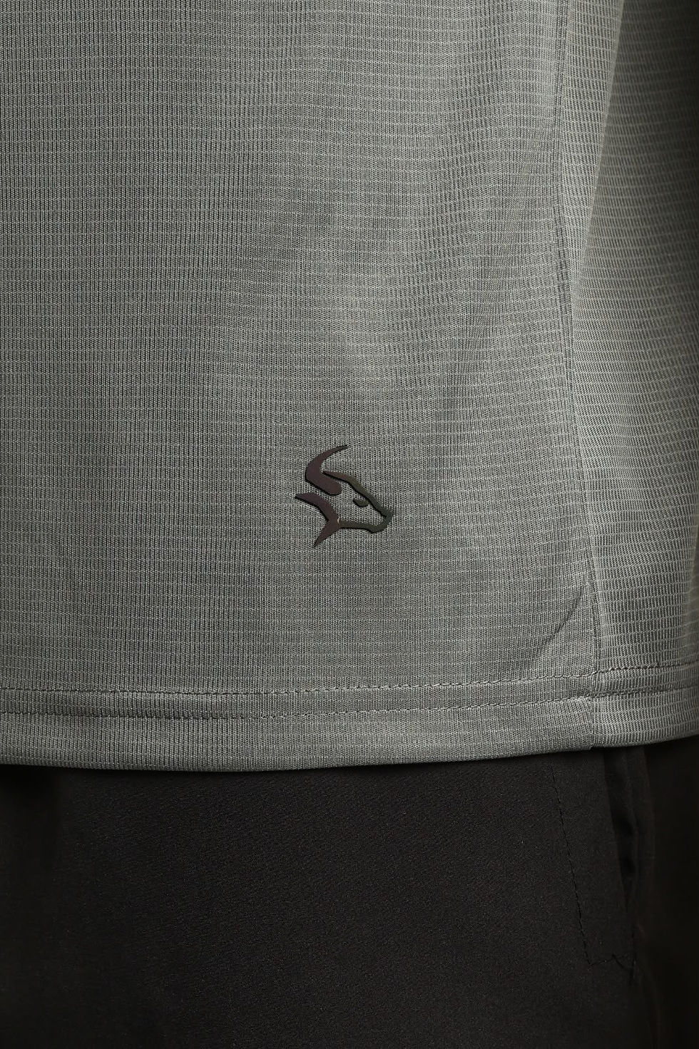 Thumbnail: IRON OX MCB Edition grey round neck T-shirt for gym, training, running, sports and everyday active wear.