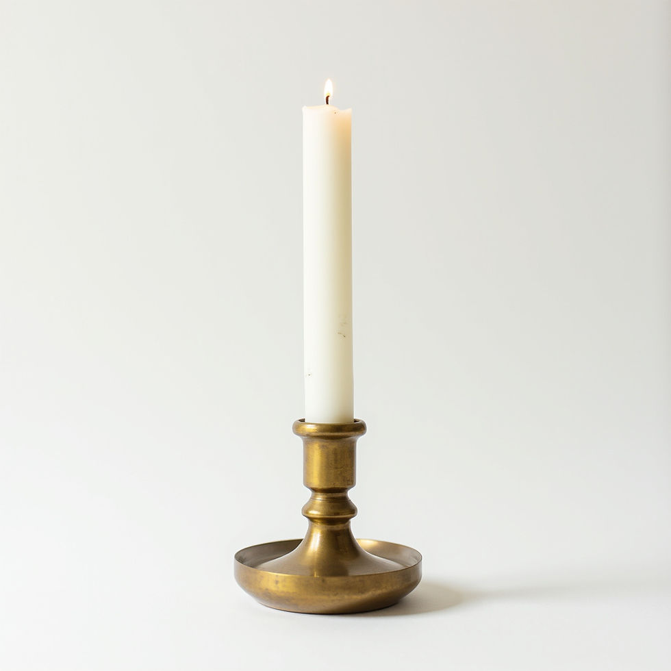 Aged Brass Candlestick