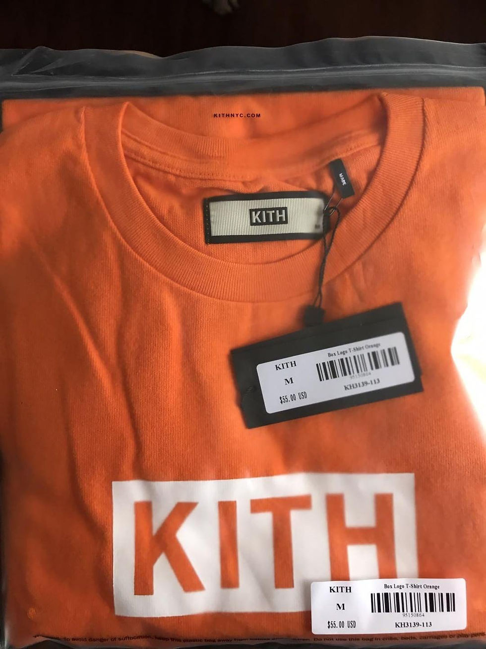 Orange Kith Box Logo T-Shirt