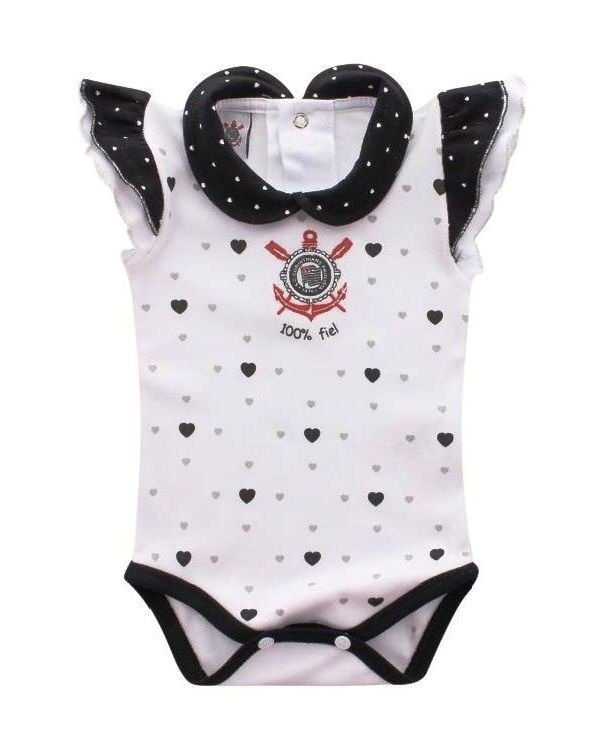 Miniatura: Body Curto Feminino Coração Corinthians -  Rêve D'or