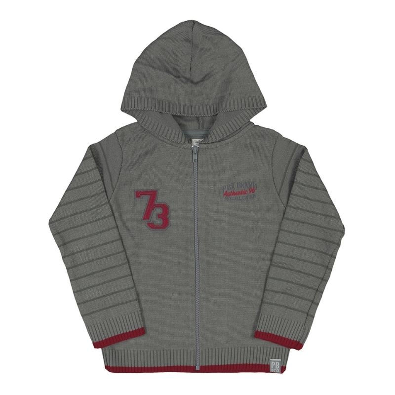 Miniatura: Blusa de Tricot com capuz 73 Cinza - Pulla Bulla