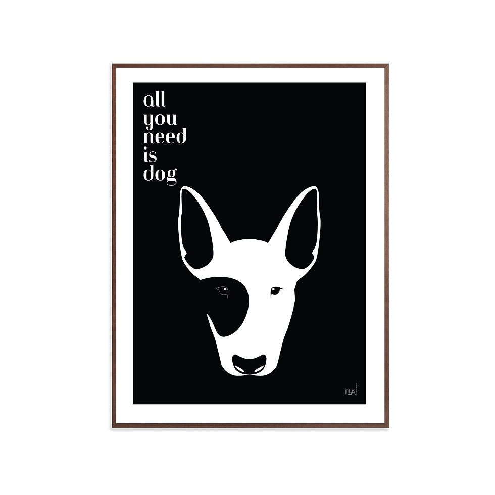 Miniatura: All You Need is Dog / Black and White