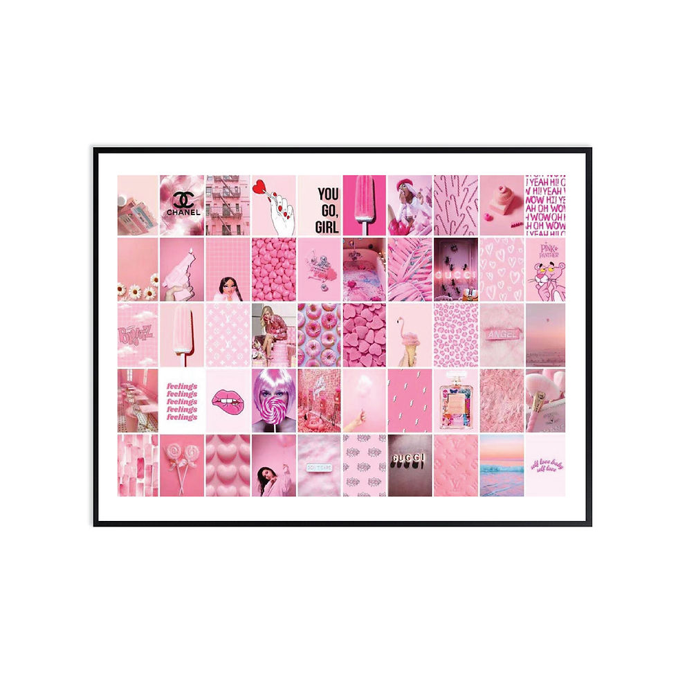 Miniatura: Pink colors collage / h