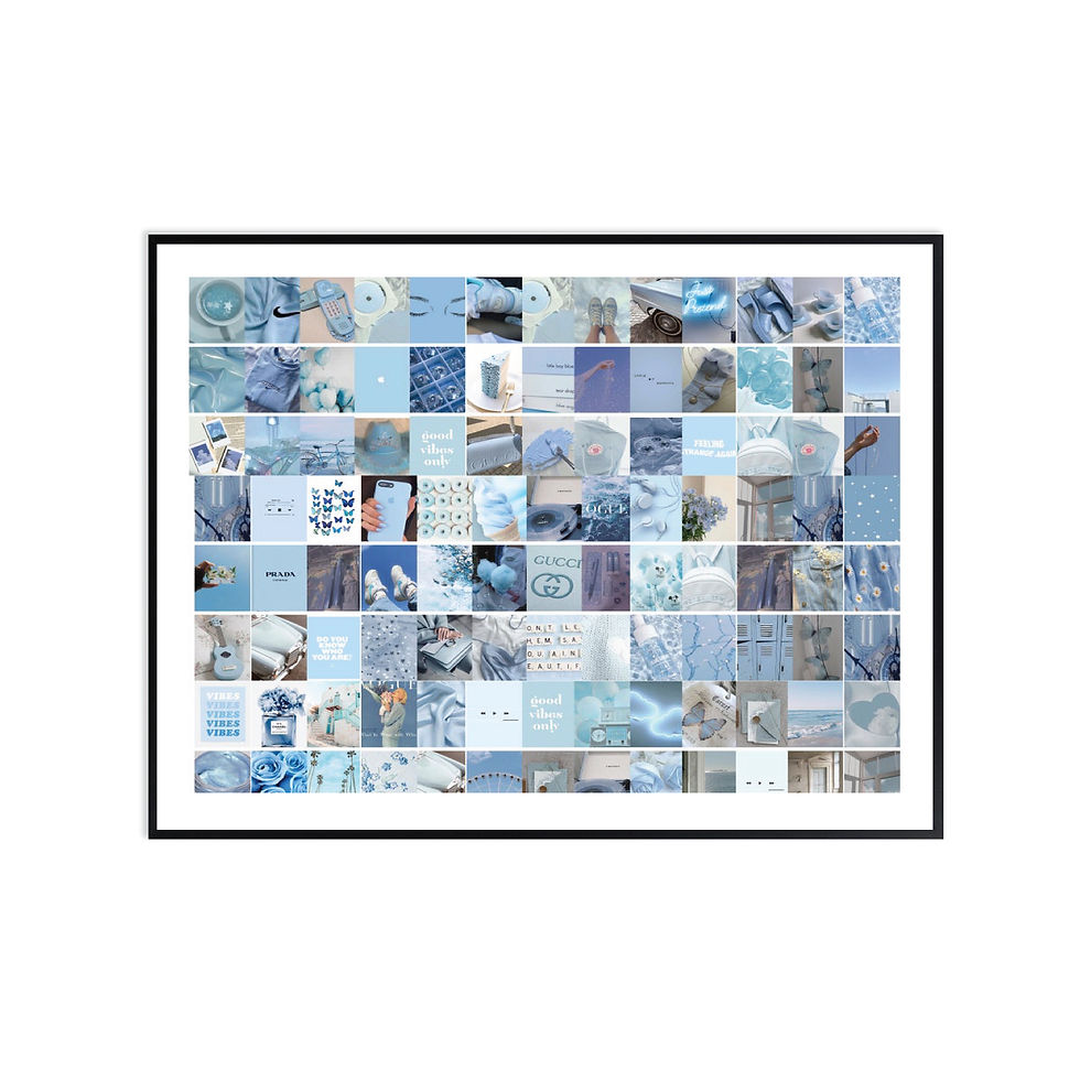 Miniatura: Blue colors collage / h