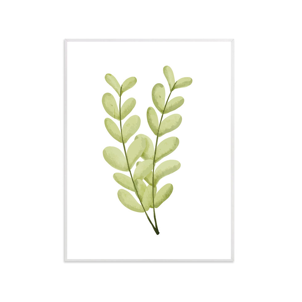 Miniatura: Hoja en acuarela 4