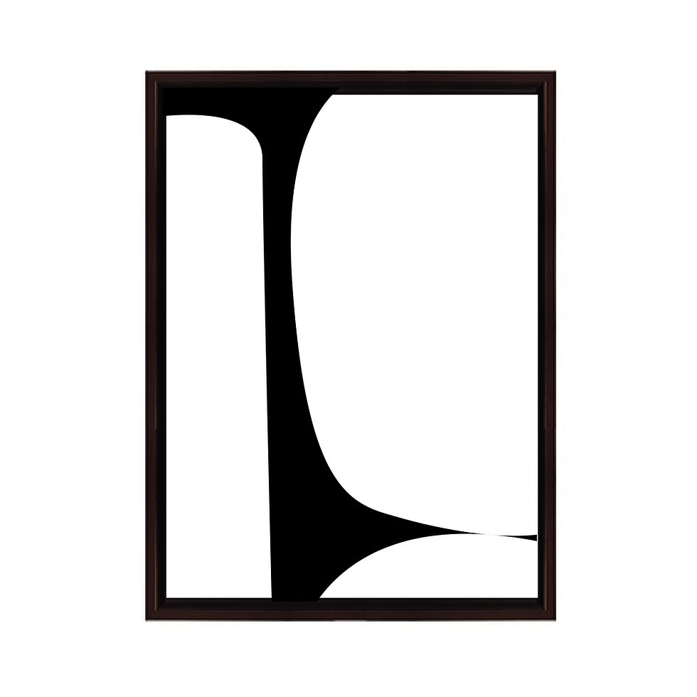 Miniatura: Black and White Abstract Art