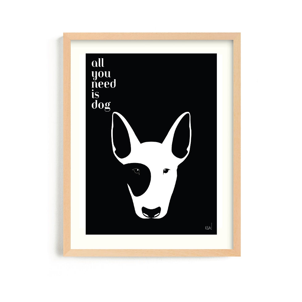 Miniatura: All You Need is Dog / Black and White