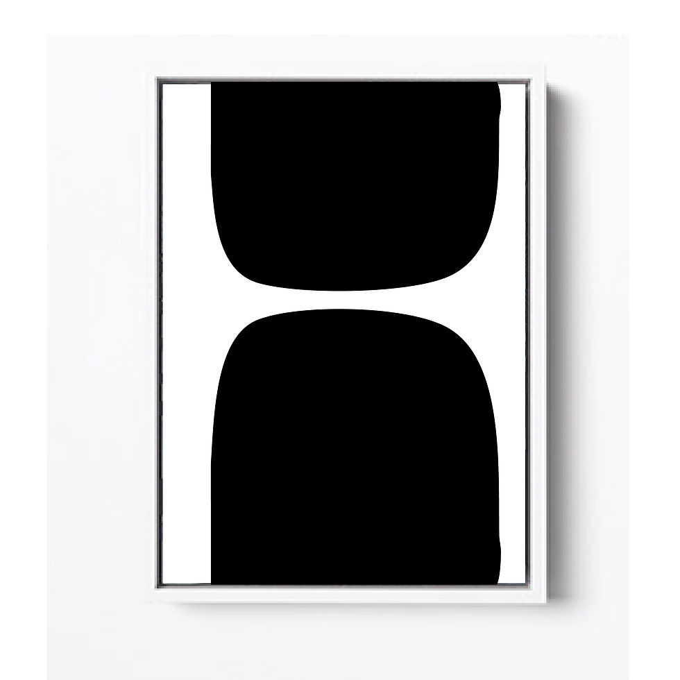 Miniatura: Black and White Abstract Art