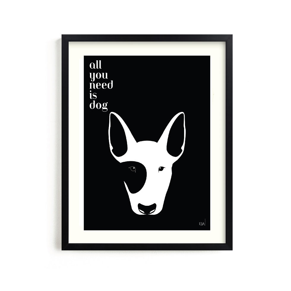 Miniatura: All You Need is Dog / Black and White
