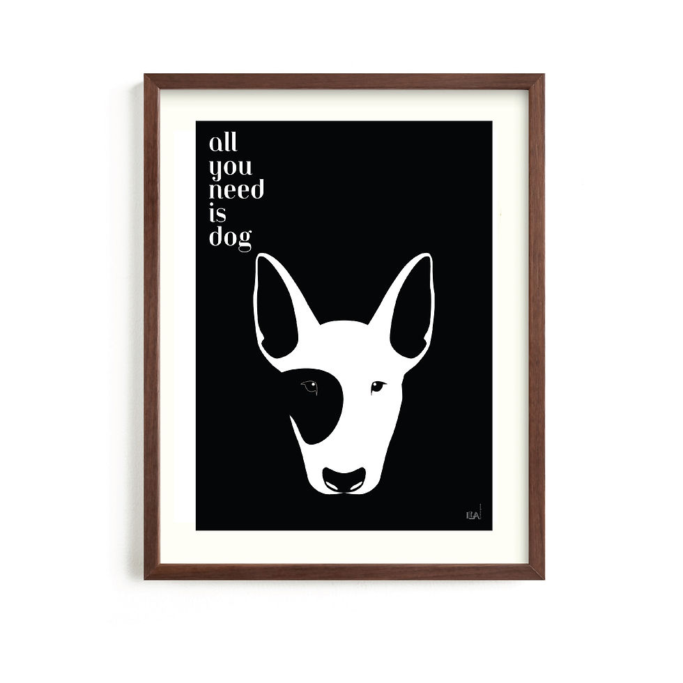 Miniatura: All You Need is Dog / Black and White