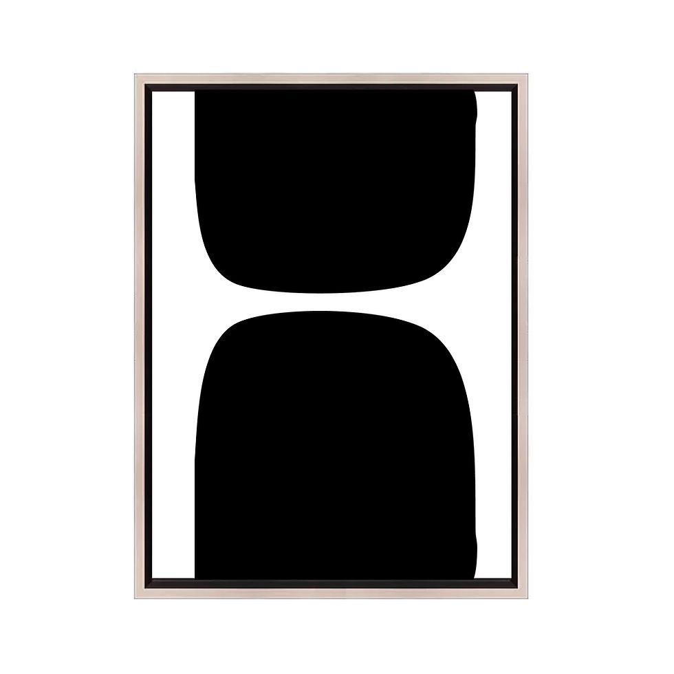 Miniatura: Black and White Abstract Art