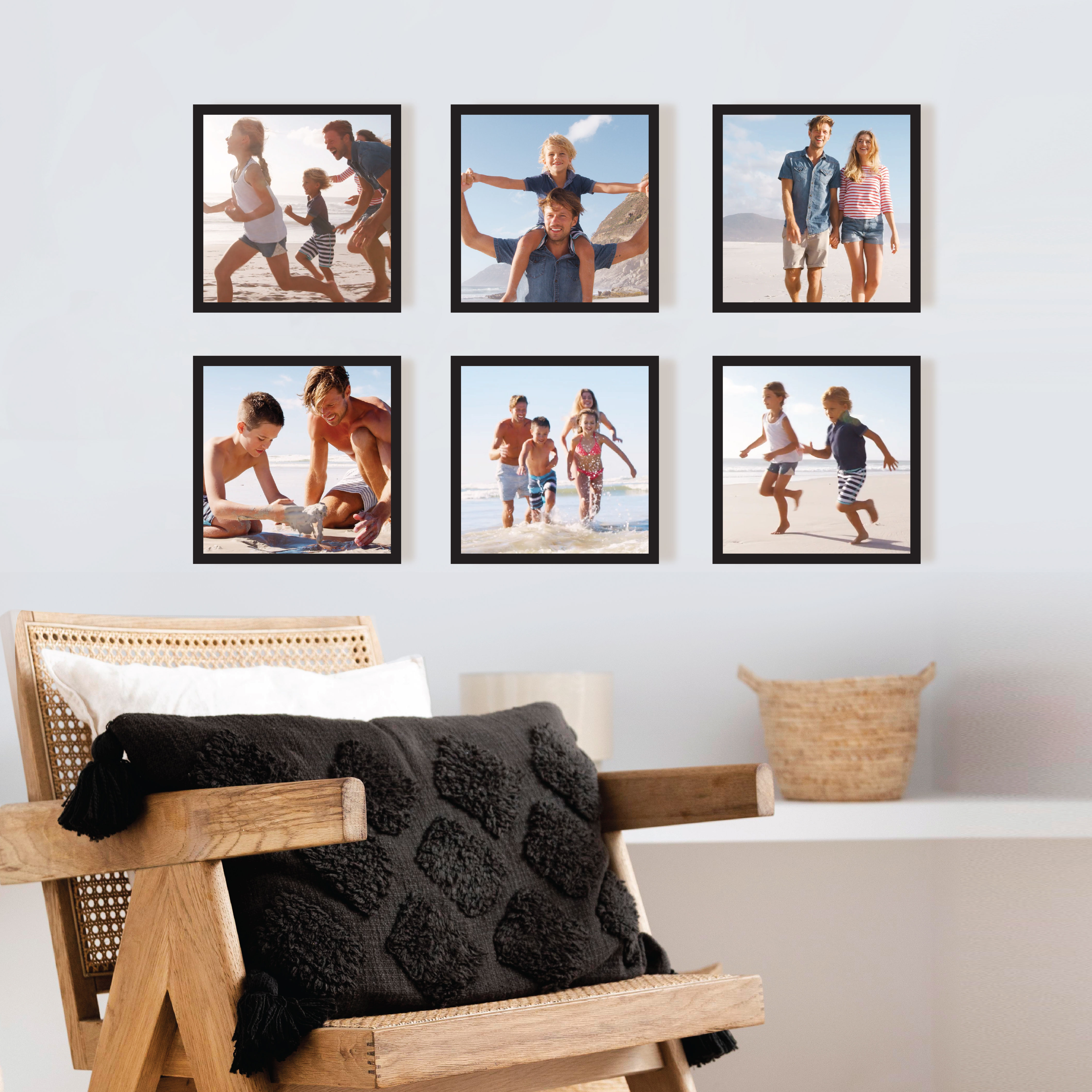 Set de 6 Cuadros 8x8/ Bastidor