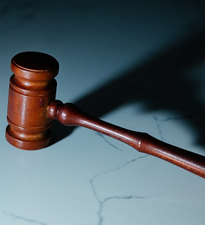 gavel on marble