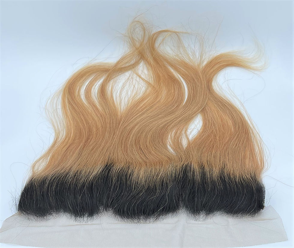 Thumbnail: 13x6 Lace Frontal with 3PCS Ombre Straight Virgin Human Hair Extensions