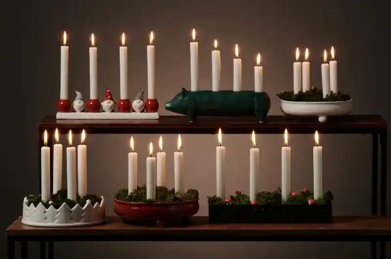 Adventsljustake i olika modeller hos Rustas jul 2024